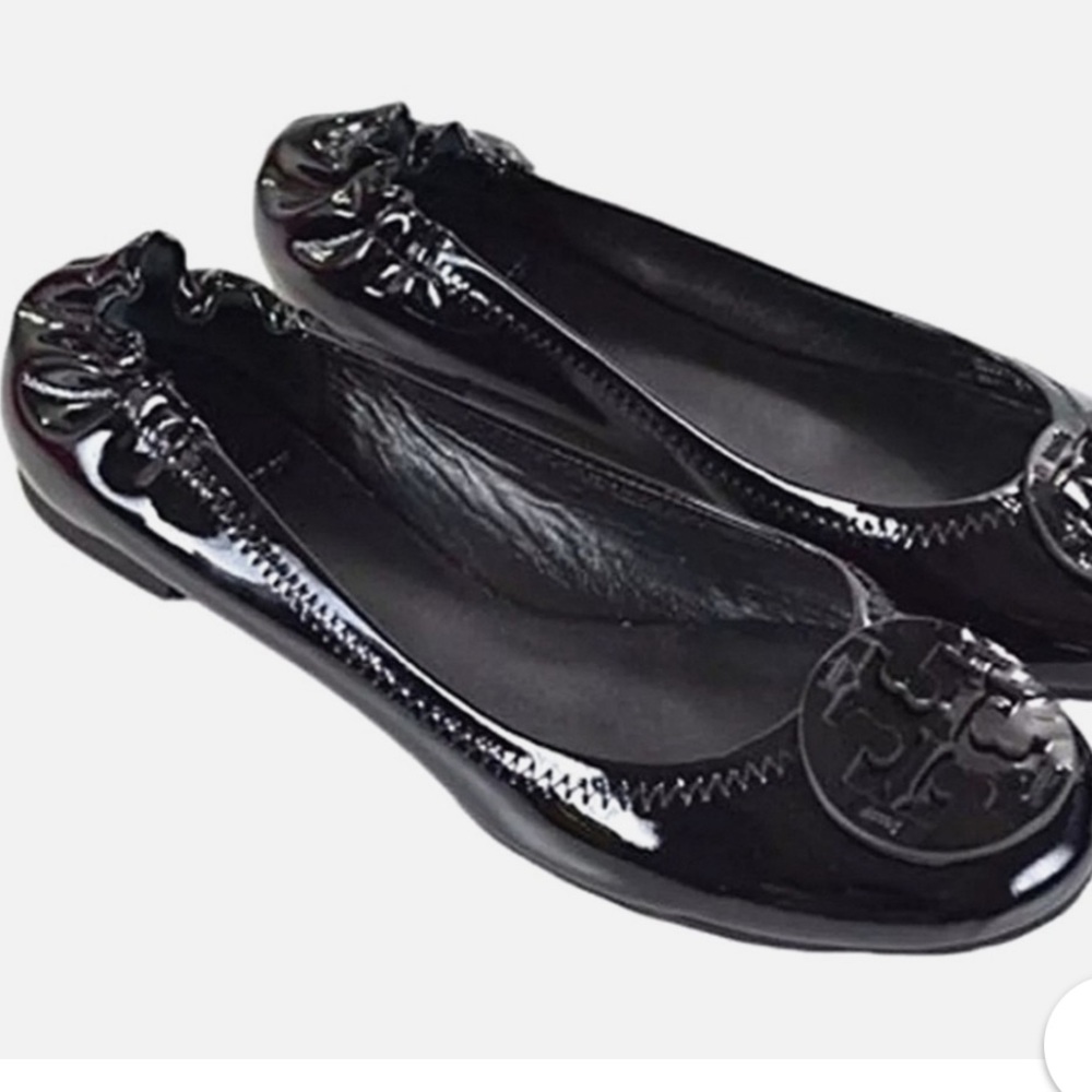 Tory Burch Glossy Black Flats